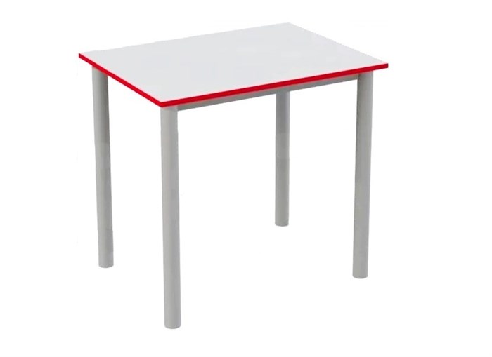 Стол на металлокаркасе (красный,серый)