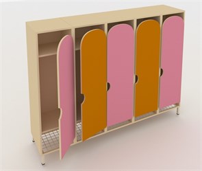 Шкаф для детской одежды пятисекционный на ножках ЛДСП