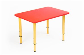 Детский стол КУЗЯ (красный+желтый)