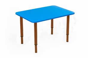 Детский стол КУЗЯ (синий+коричневый)