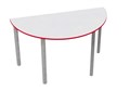 Стол на металлокаркасе полукруг (красный, серый) 2258