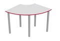 Стол на металлокаркасе сектор 90 (красный, серый) 2259