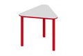Стол на металлокаркасе треугольный (красный, серый) 2260