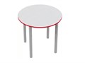 Стол на металлокаркасе круглый (красный, серый) 2261