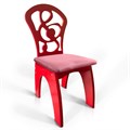 Детский стульчик "Скрипичный ключ", полумягкий красный 2316