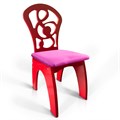 Детский стульчик "Скрипичный ключ", полумягкий красный 2316