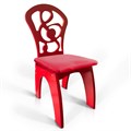 Детский стульчик "Скрипичный ключ", полумягкий красный 2316