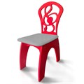 Детский стульчик "Скрипичный ключ", полумягкий красный 2316