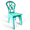 Детский стульчик "Скрипичный ключ", жесткий бирюза светлый 2323