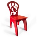 Детский стульчик "Скрипичный ключ", жесткий красный 2326